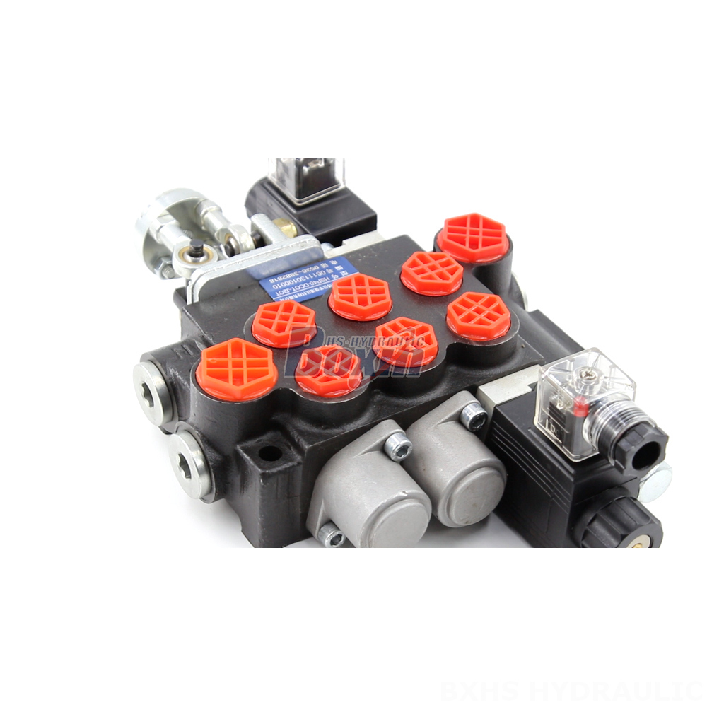 Hydraulic Directional Control Valve - P40 Series: Monoblock, 3 Spool, Solenoid & Joystick detail image